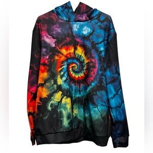 Colorful Spiral Tie Dye Hoodie